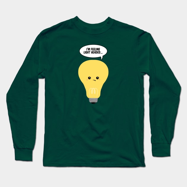 Light Headed Bulb Pun Long Sleeve T-Shirt by IlanB